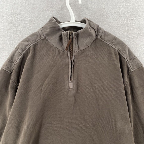 RedHead 1/4 Zip Pullover Shirt Men's XL Long Sleeve‎ Brown Canvas - Picture 3 of 12